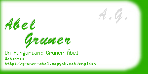 abel gruner business card