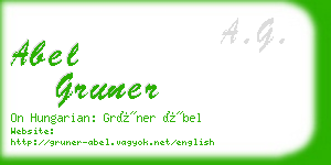 abel gruner business card